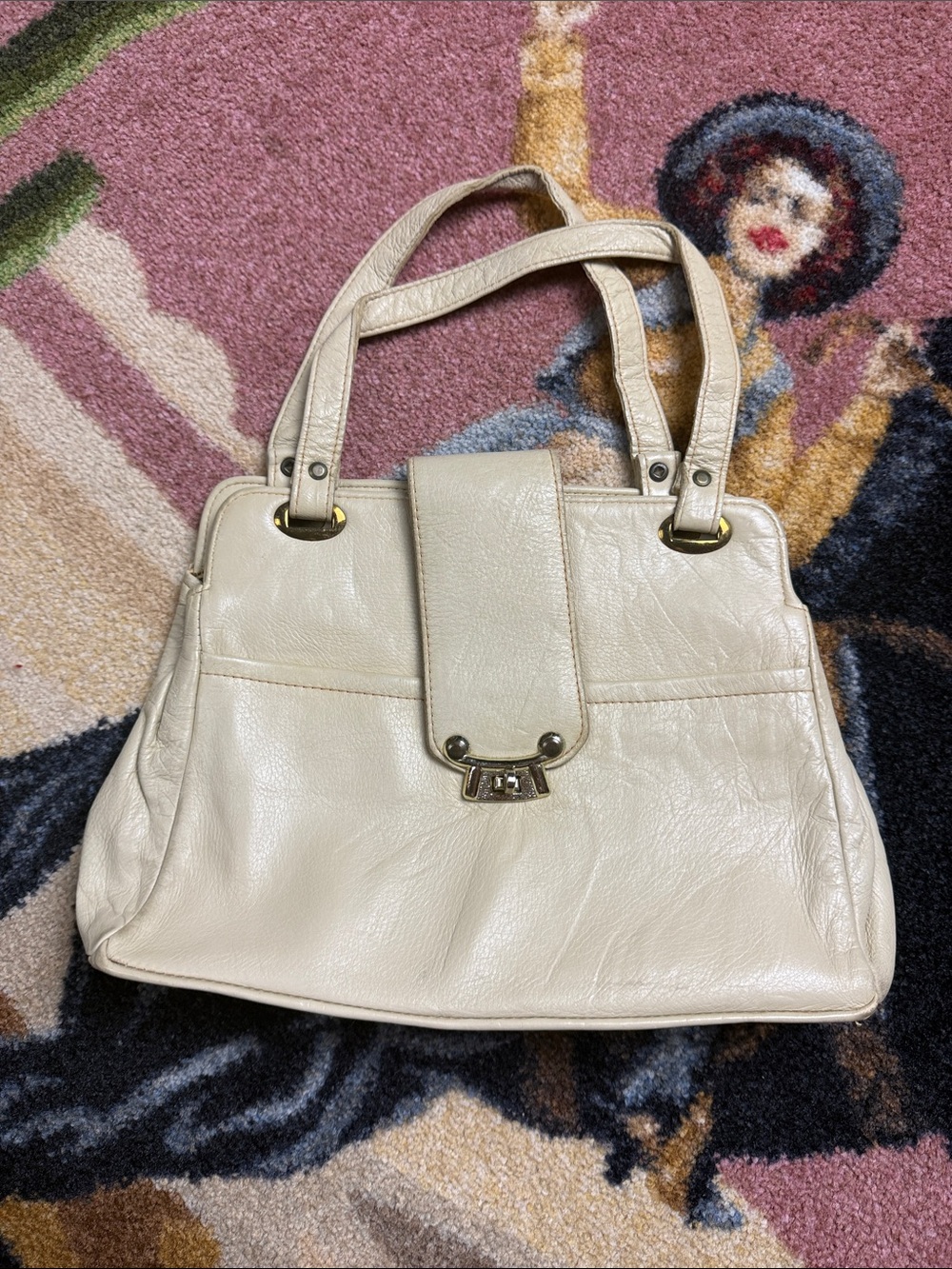 Vintage Deerskin Leather Purse Shoulder Bag